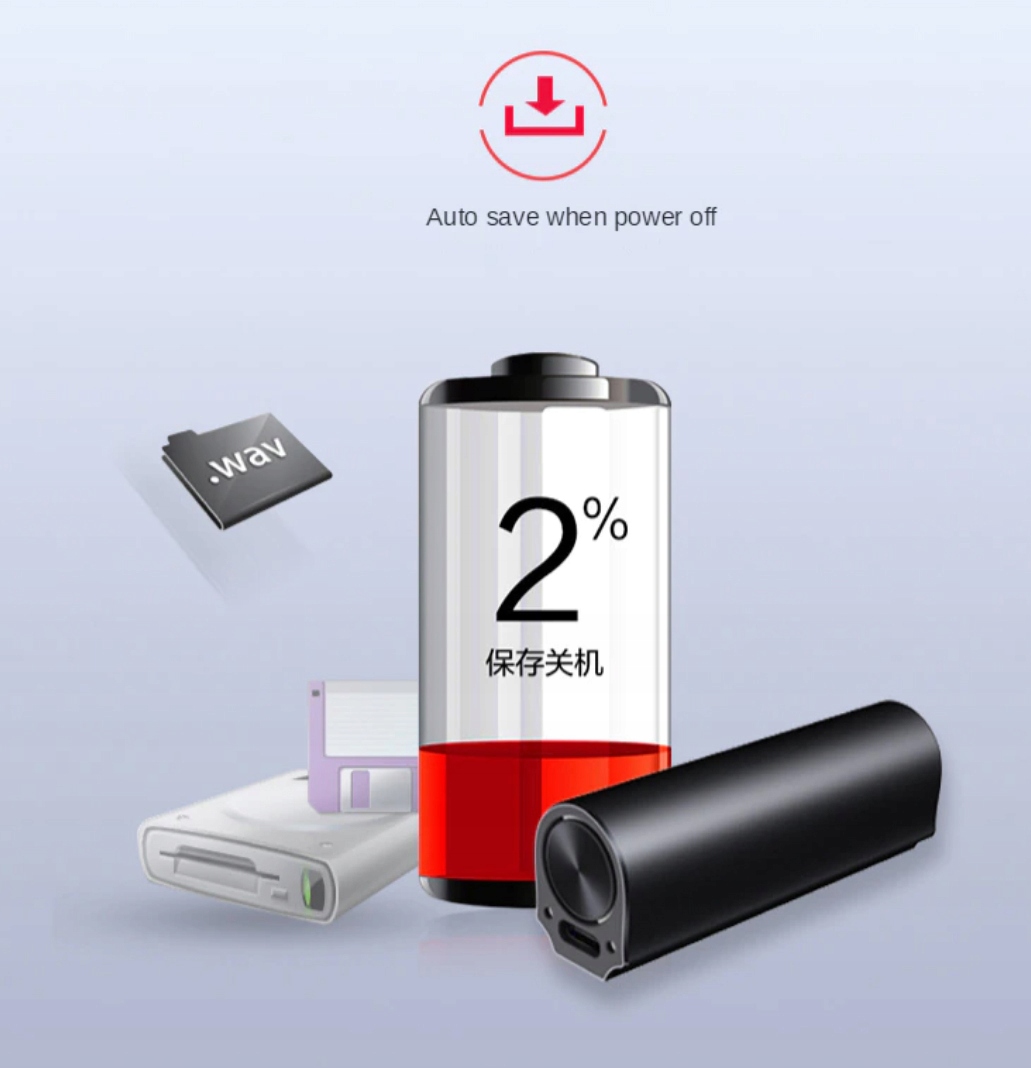 MINI DYKTAFON PENDRIVE URUCHAMIANY NA GŁOS MAGNES