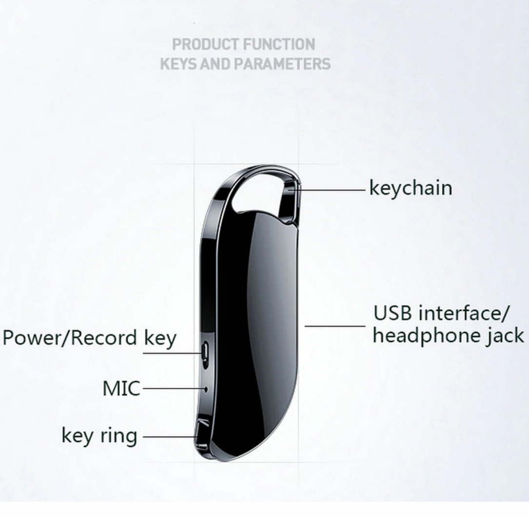 MINIATUROWY DYKTAFON PODSŁUCH SZPIEGOWSKI 32GB