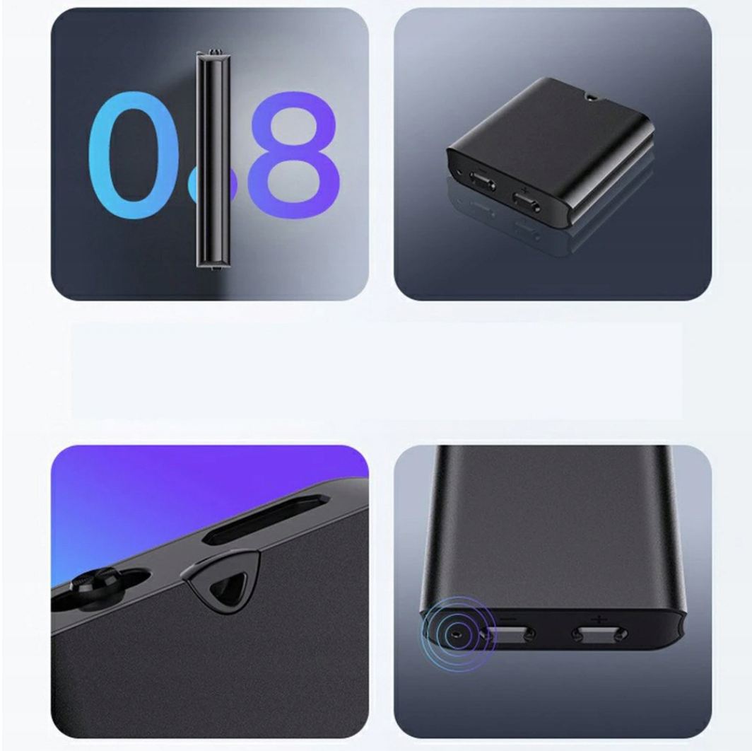 MINIATUROWY DYKTAFON PODSŁUCH SZPIEGOWSKI DETEKCJA