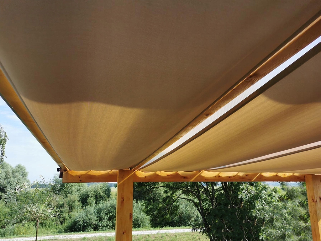 PAS ALTANOWY ŻAGIEL PRZECIWSŁONECZNY WODOSZCZELNY NA PERGOLĘ BEŻOWY 0,7X5