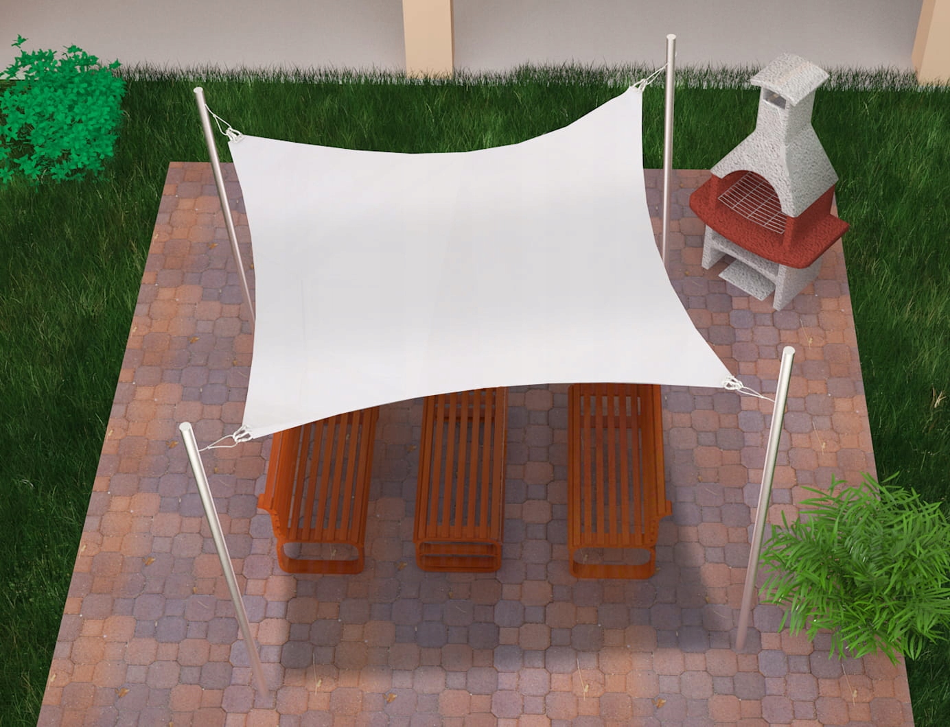 ŻAGIEL OGRODOWY - KWADRAT 4,2X4,2M