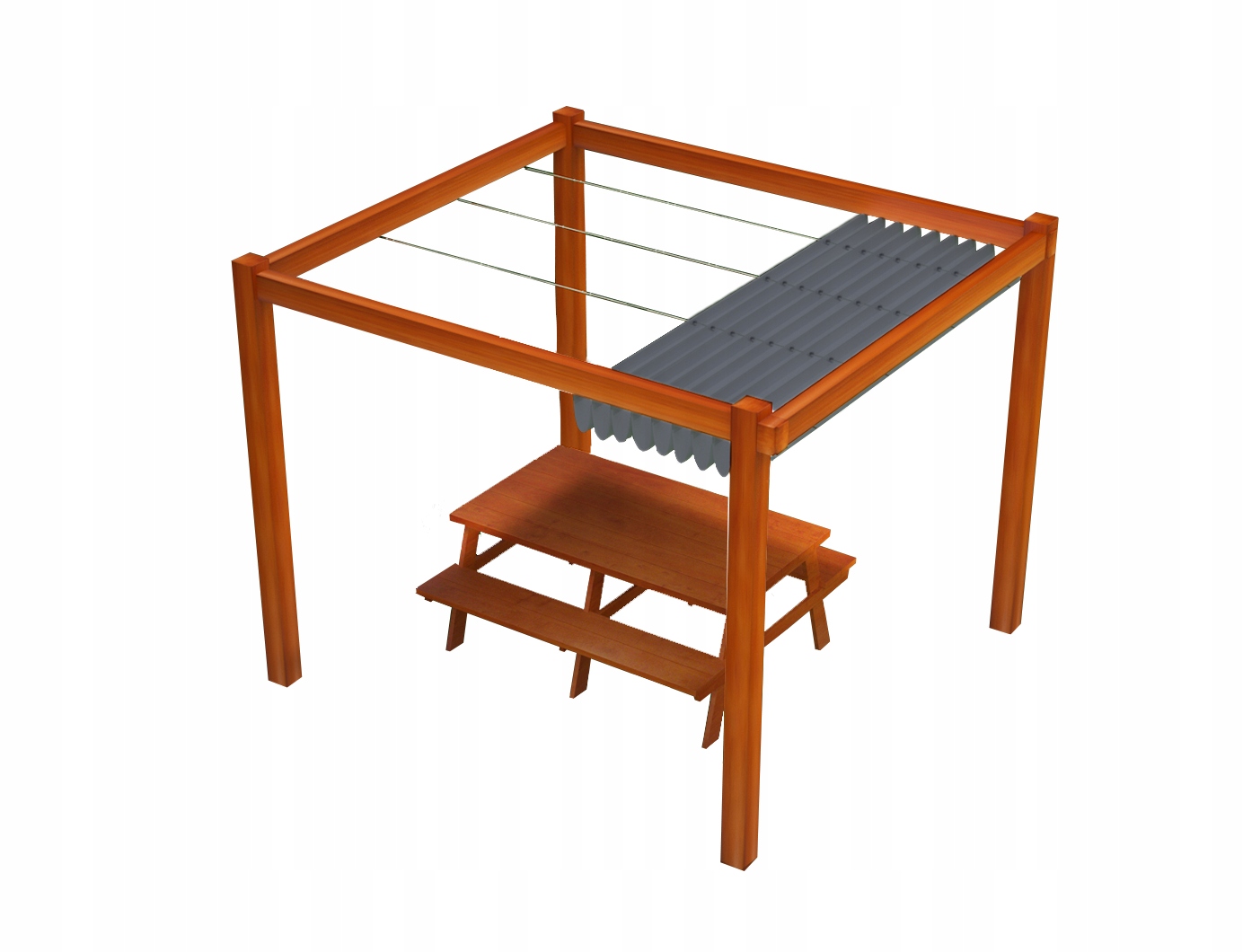 ZESTAW DO MONTAŻU ZEWNĘTRZNYCH ROLET RZYMSKICH POZIOMYCH DO MURU- DUŻY