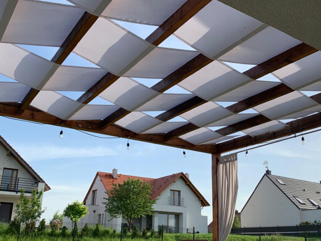 PAS ALTANOWY ŻAGIEL PRZECIWSŁONECZNY WODOSZCZELNY NA PERGOLĘ BIAŁY 0,4X5