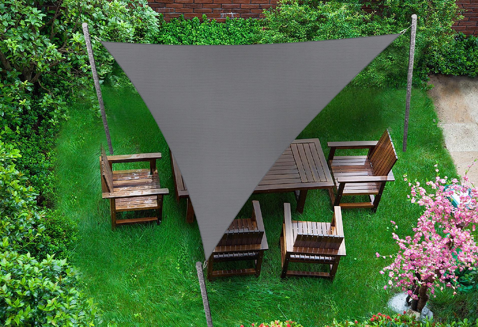 ZESTAW DO MONTAŻU ŻAGLI PRZECIWSŁONECZNYCH OGRODOWYCH TRÓJKĄTNYCH DO DREWNA