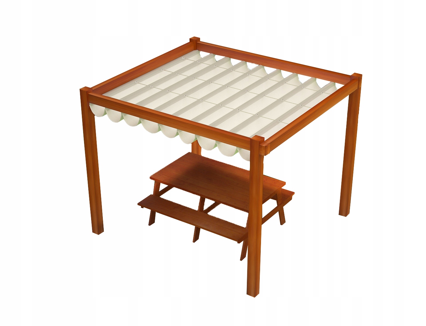 ZESTAW DO MONTAŻU ZEWNĘTRZNYCH ROLET RZYMSKICH POZIOMYCH DO DREWNA - MAŁY