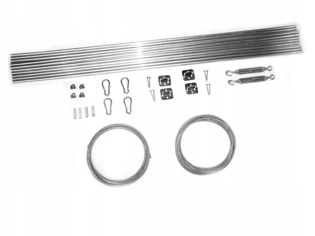 ZESTAW DO MONTAŻU ZEWNĘTRZNYCH ROLET RZYMSKICH POZIOMYCH DO DREWNA - MINI