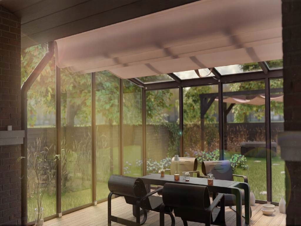 OSŁONA ZACIENIAJĄCA ROLETA PRZECIWSŁONECZNA DO OGRODU ZIMOWEGO NA WYMIAR