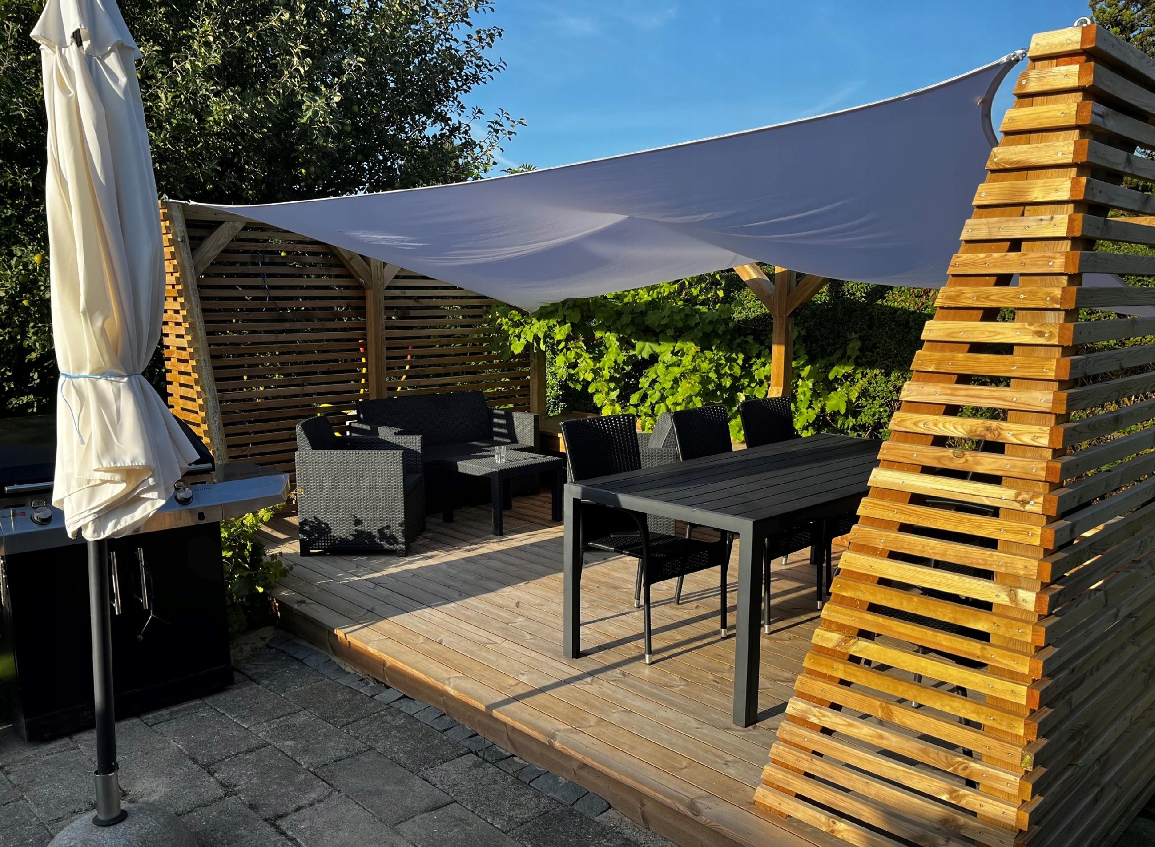 ŻAGIEL PRZECIWSŁONECZNY WODOSZCZELNY PREMIUM DO OGRODU NA TARAS BIAŁY 2X2