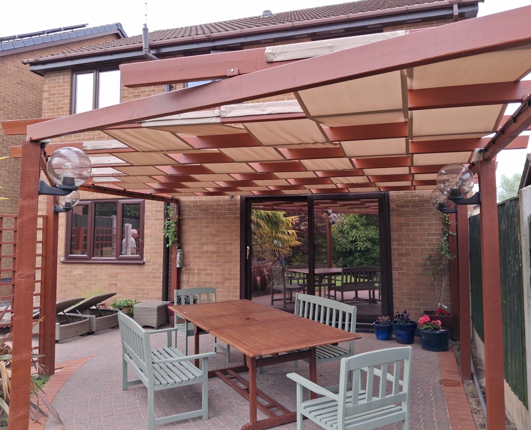 PAS ALTANOWY ŻAGIEL PRZECIWSŁONECZNY WODOSZCZELNY NA PERGOLĘ BEŻOWY 0,7X5