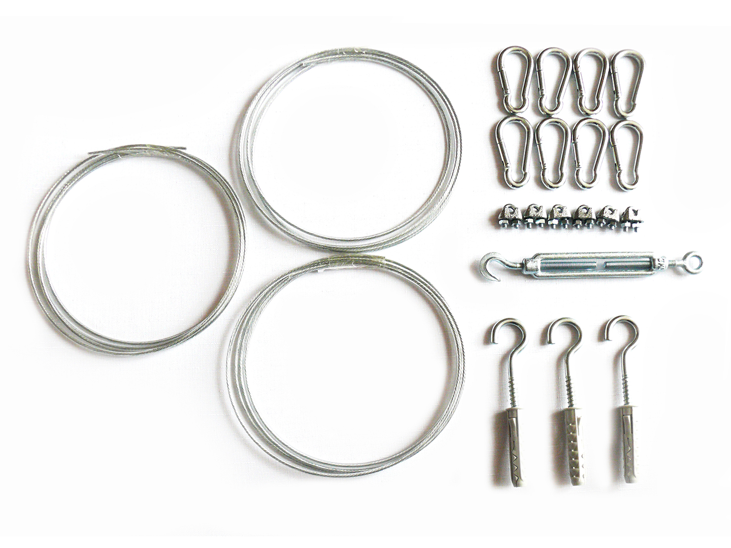 ZESTAW DO MONTAŻU ŻAGLI PRZECIWSŁONECZNYCH TRÓJKĄTNYCH DO MURU BETONU