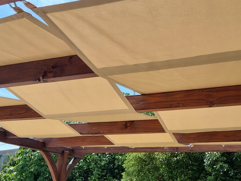 PAS ALTANOWY ŻAGIEL PRZECIWSŁONECZNY WODOSZCZELNY NA PERGOLĘ BEŻOWY 0,7X5