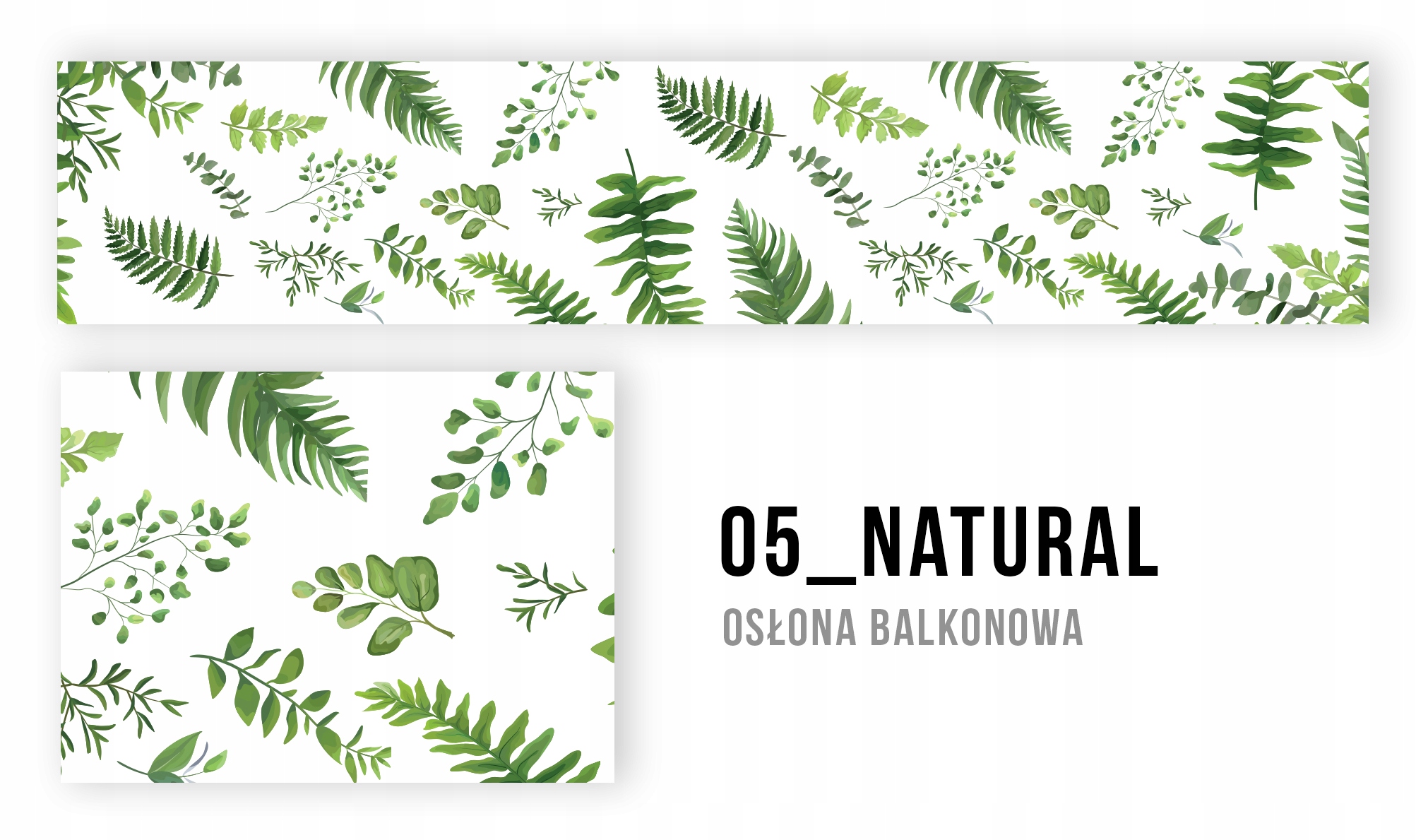 OSŁONA BALKONOWA MATA NA BALKON BIAŁA Z GRAFIKĄ BARIERKA WYMIAR