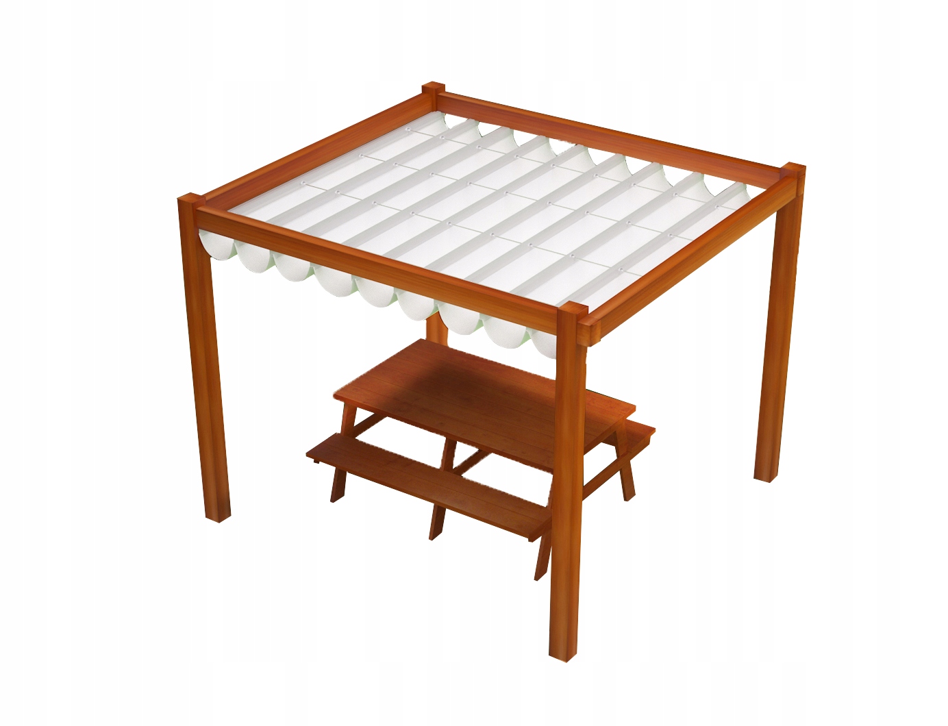 ZESTAW DO MONTAŻU ZEWNĘTRZNYCH ROLET RZYMSKICH POZIOMYCH DO DREWNA - DUŻY