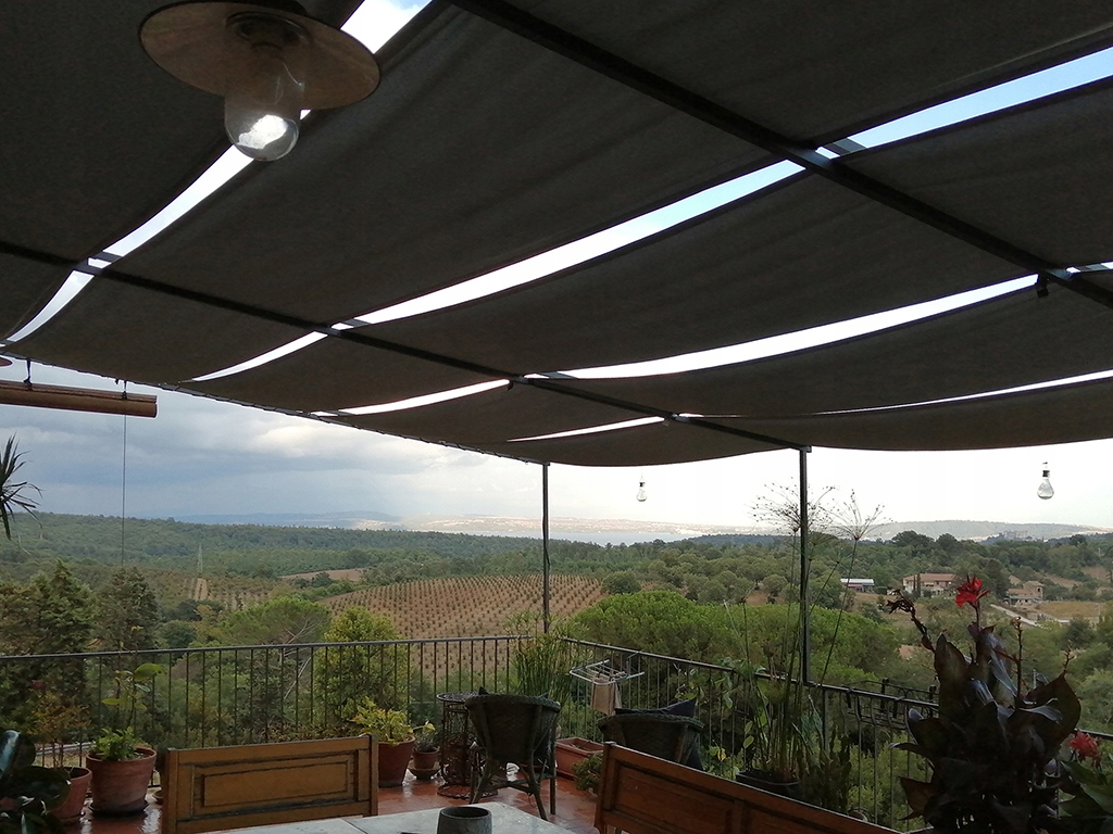 PAS ALTANOWY ŻAGIEL PRZECIWSŁONECZNY NA DACH KONSTRUKCJI HDPE SZARY 0,4X5