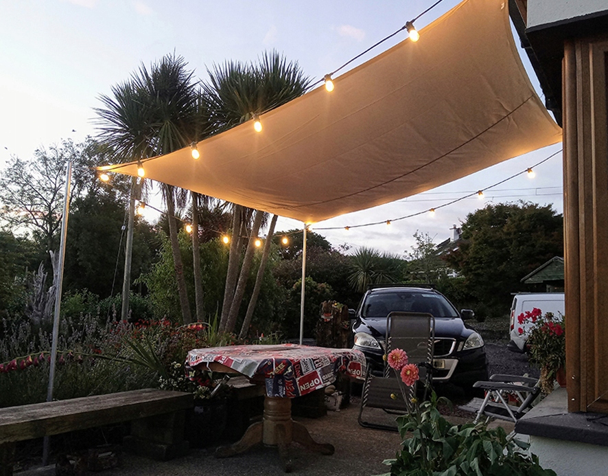 ŻAGIEL PRZECIWSŁONECZNY WODOSZCZELNY NA WYMIAR PREMIUM DO OGRODU NA TARAS