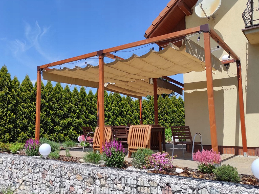 ZESTAW DO MONTAŻU ZEWNĘTRZNYCH ROLET RZYMSKICH POZIOMYCH DO MURU- DUŻY