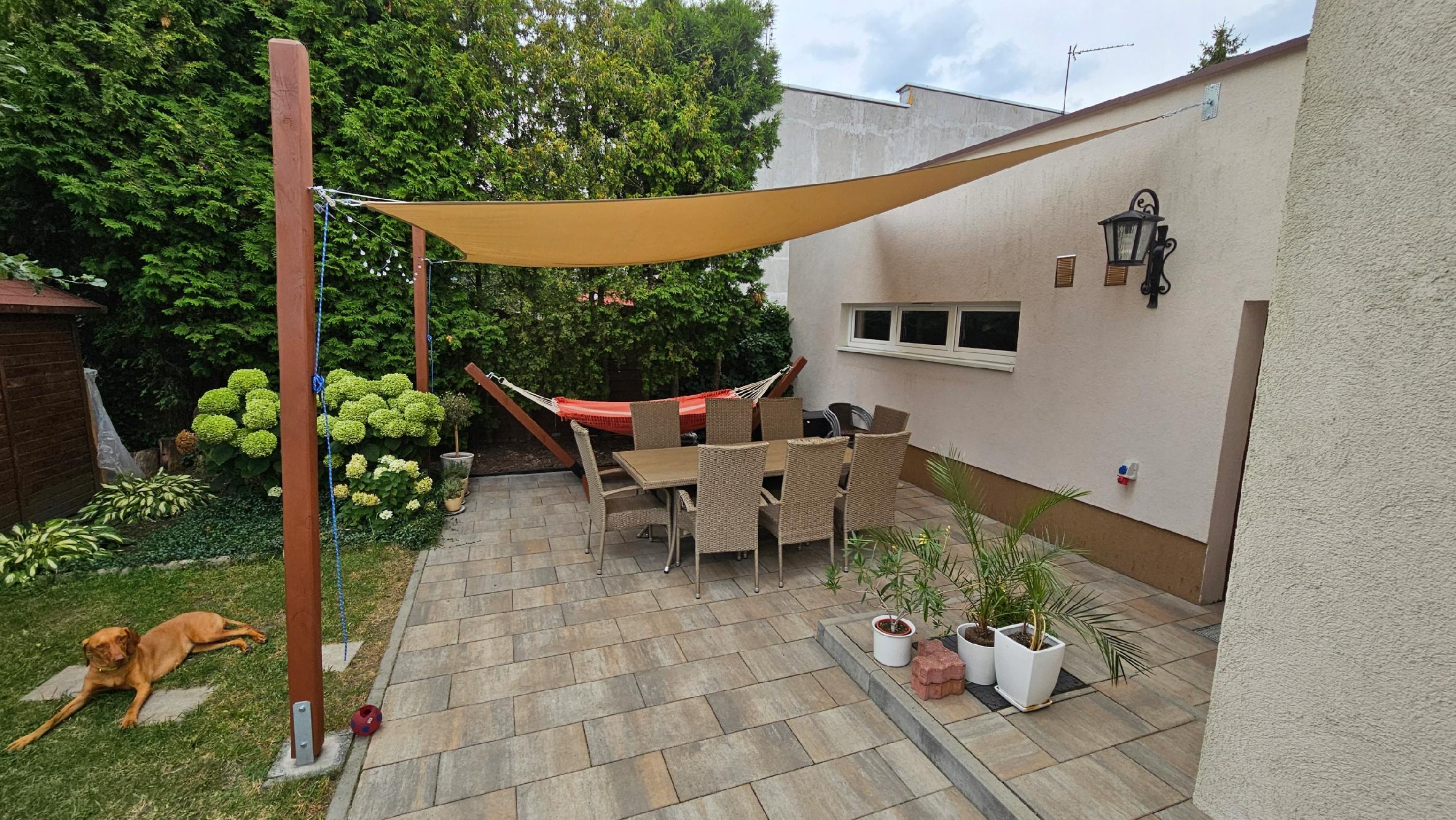 ŻAGIEL PRZECIWSŁONECZNY WODOSZCZELNY PREMIUM DO OGRODU NA TARAS BEŻOWY 2X2