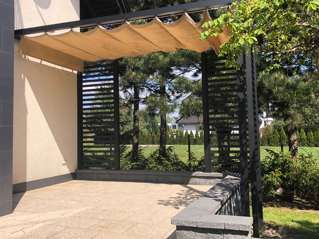 ZESTAW DO MONTAŻU ZEWNĘTRZNYCH ROLET RZYMSKICH POZIOMYCH DO MURU- DUŻY