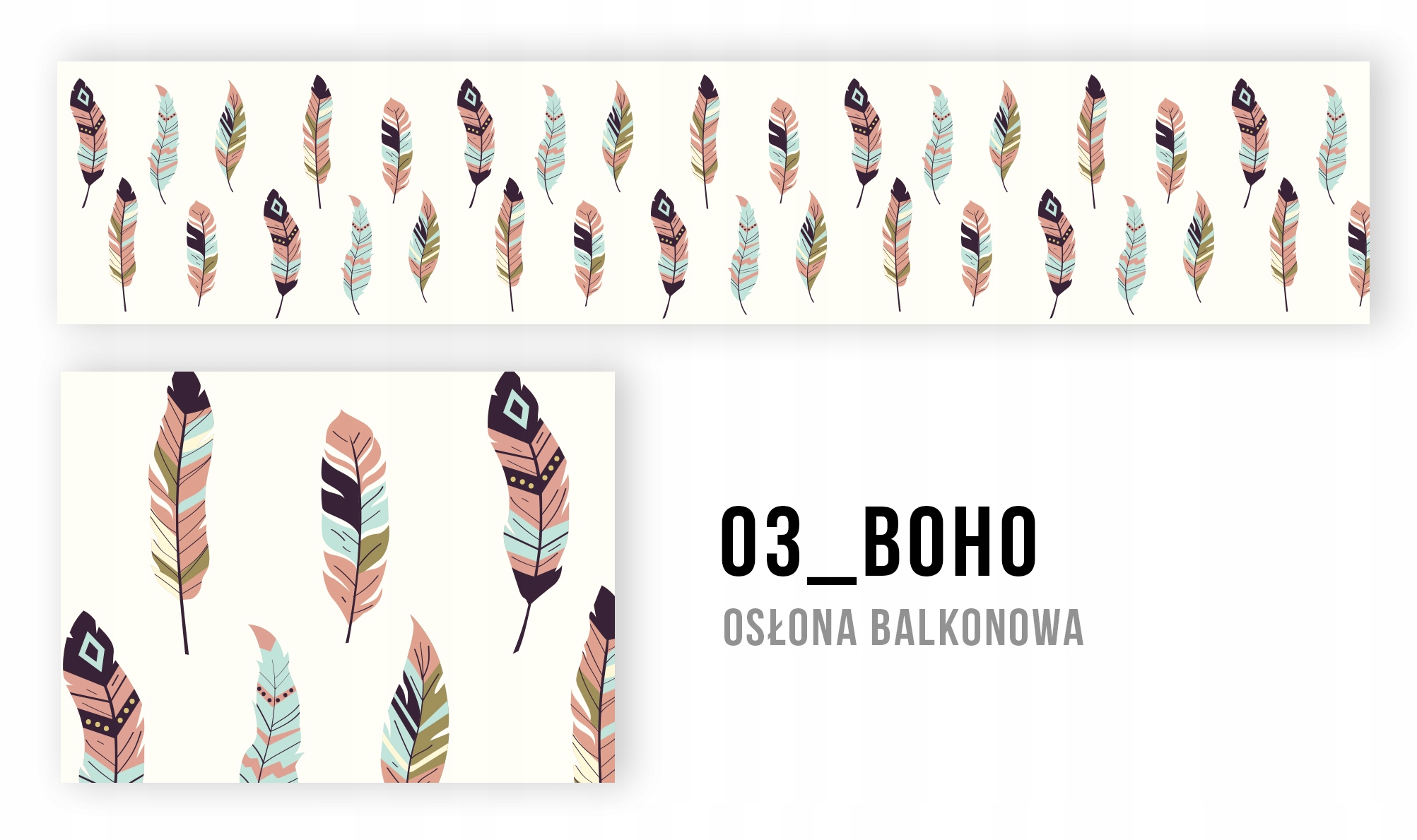 OSŁONA BALKONOWA MATA NA BALKON BIAŁA Z GRAFIKĄ BARIERKA WYMIAR