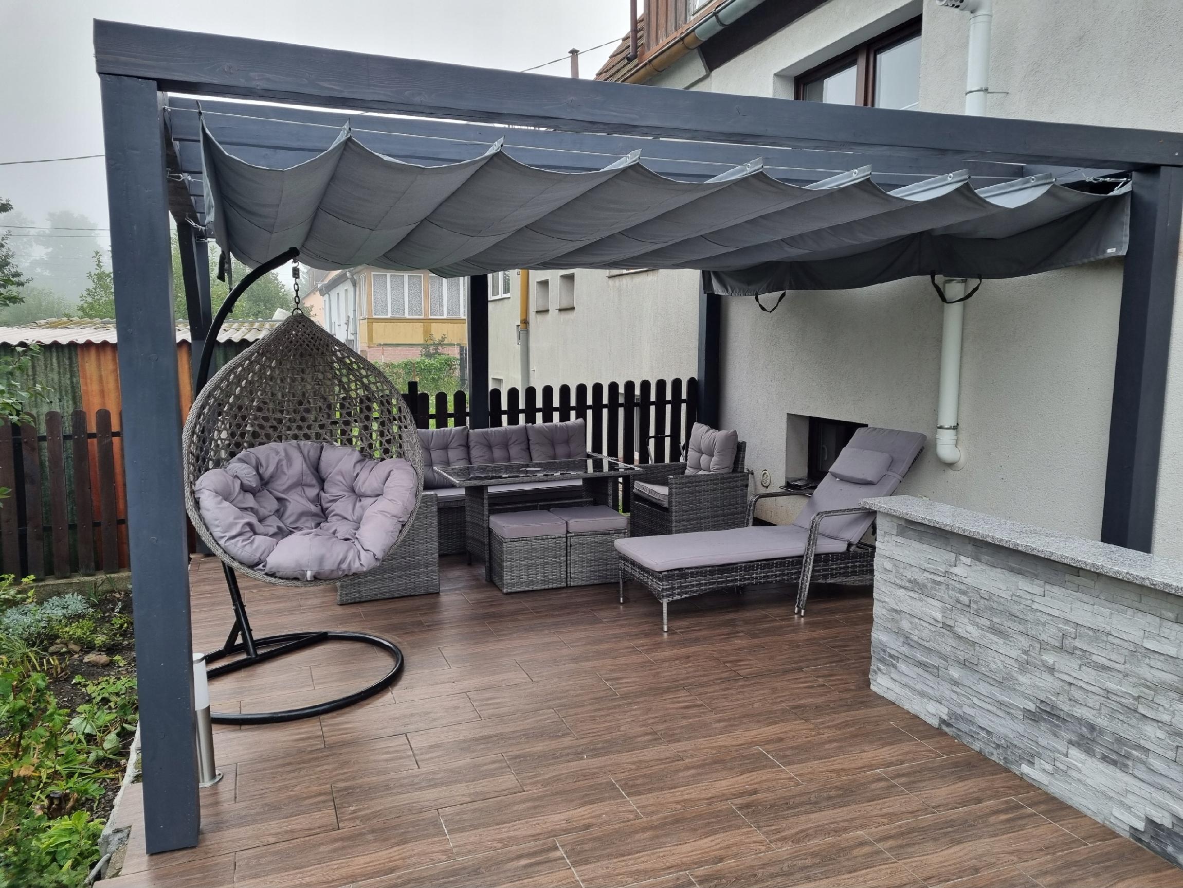 ROLETA RZYMSKA PRZECIWSŁONECZNA WODOSZCZELNA ZWIJANA NA DACH SZARA 2,5X3