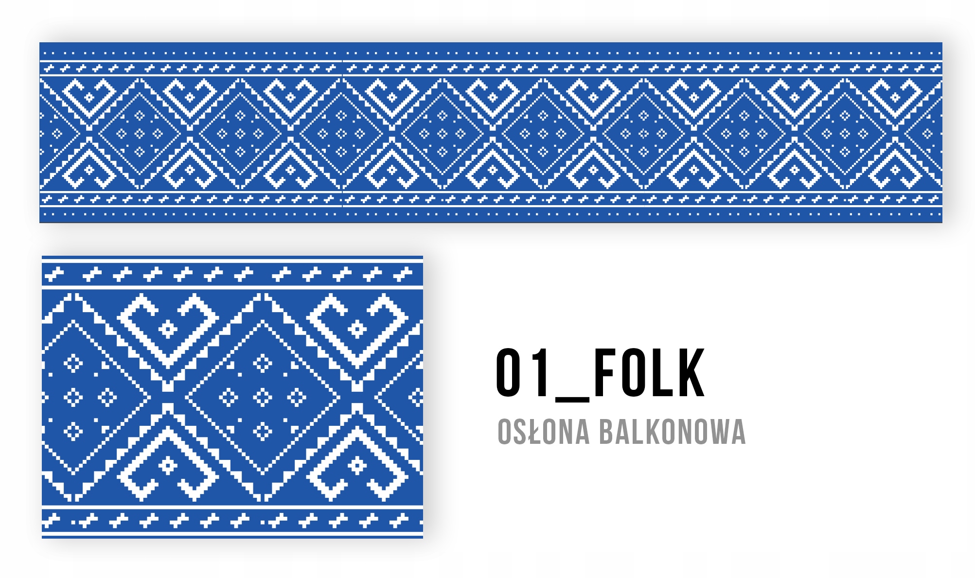 OSŁONA BALKONOWA MATA NA BALKON BIAŁA Z GRAFIKĄ BARIERKA WYMIAR