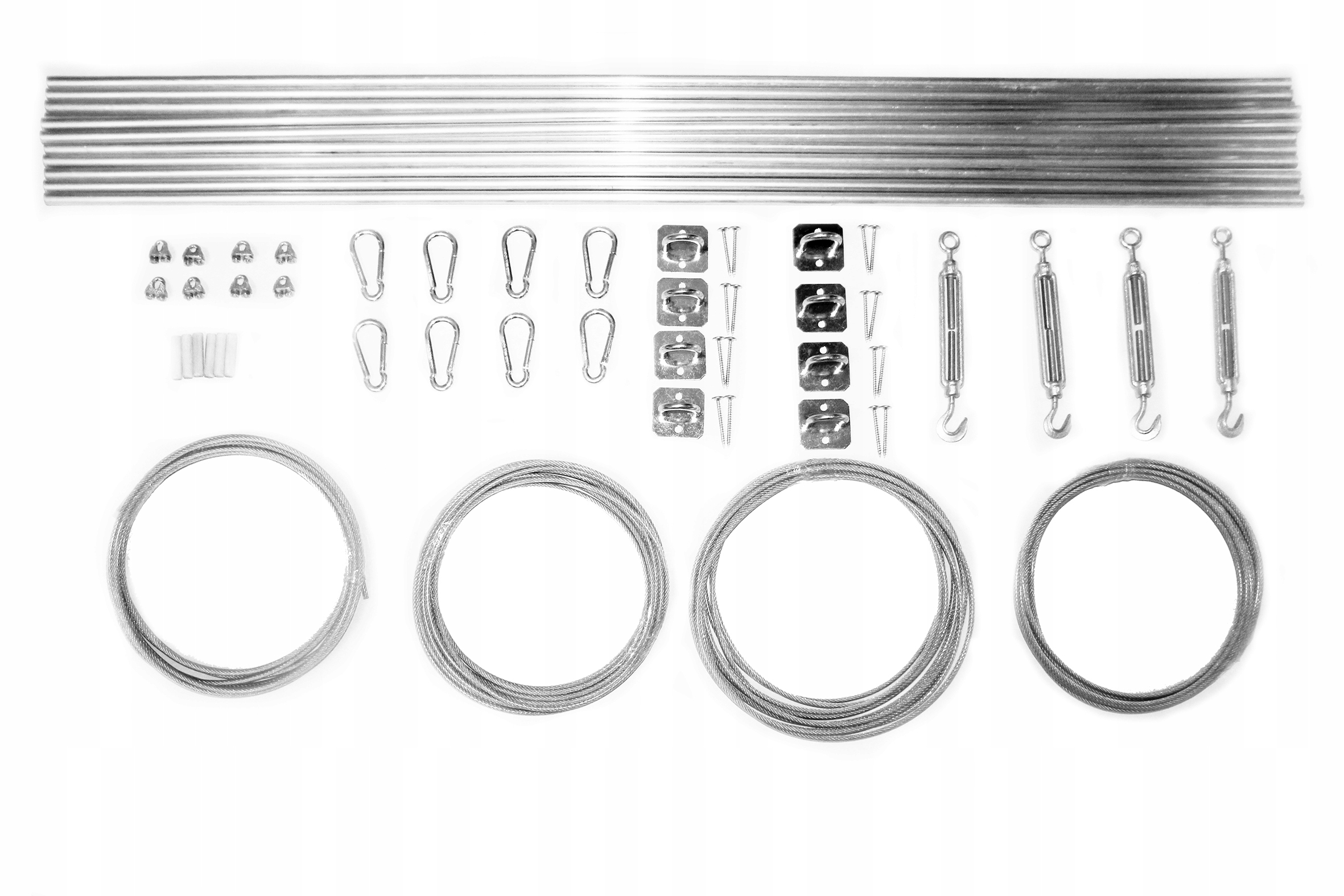 ZESTAW DO MONTAŻU ZEWNĘTRZNYCH ROLET RZYMSKICH POZIOMYCH DO DREWNA - DUŻY