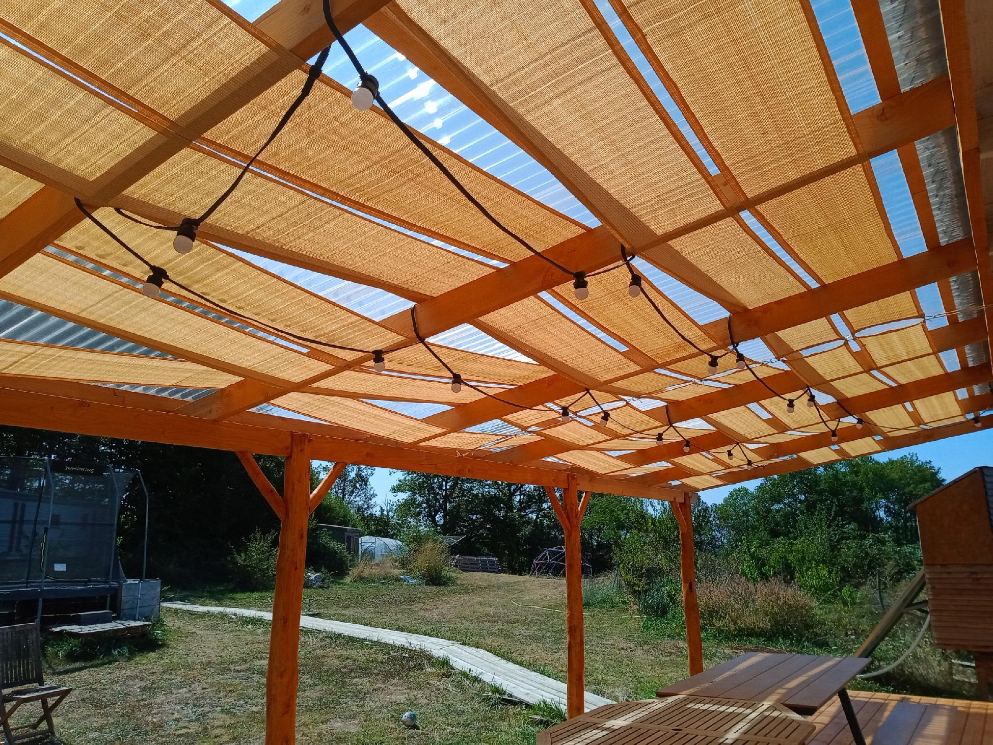 PAS ALTANOWY ŻAGIEL PRZECIWSŁONECZNY OGRODOWY NA ALTANĘ HDPE PIASKOWY 0,7X5