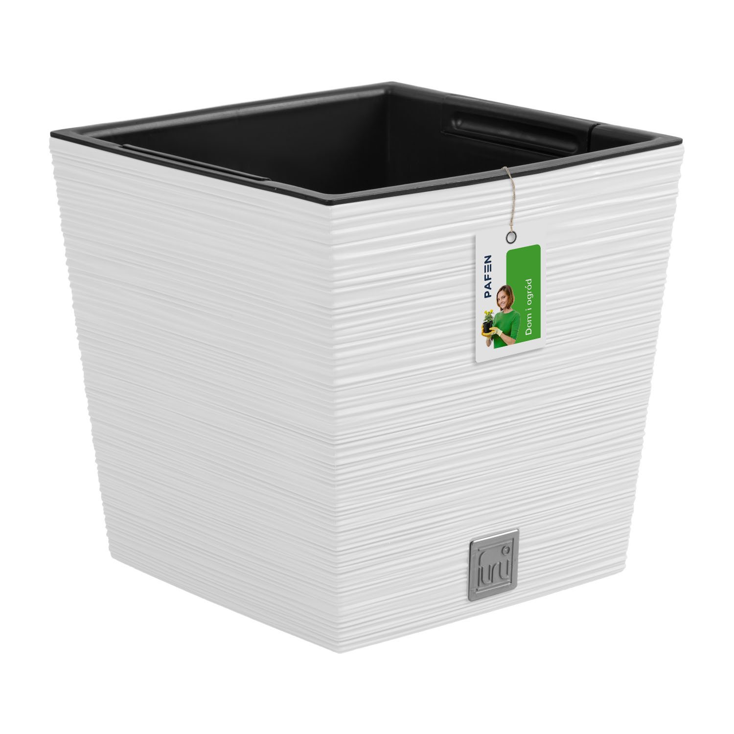 POT DE FLEURS Résine Carré Led Jardinière Cache Pot Rugueux Made In Italy Jardin EUR 88,40 - FR