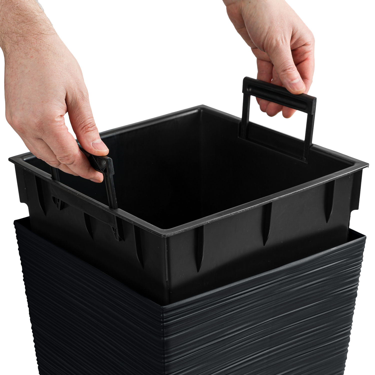 VASO Fioriera CASSETTA Da BALCONE Roxanne Con Sottovaso 60cm Veca VARI Colori Color Bianco - Foto 3