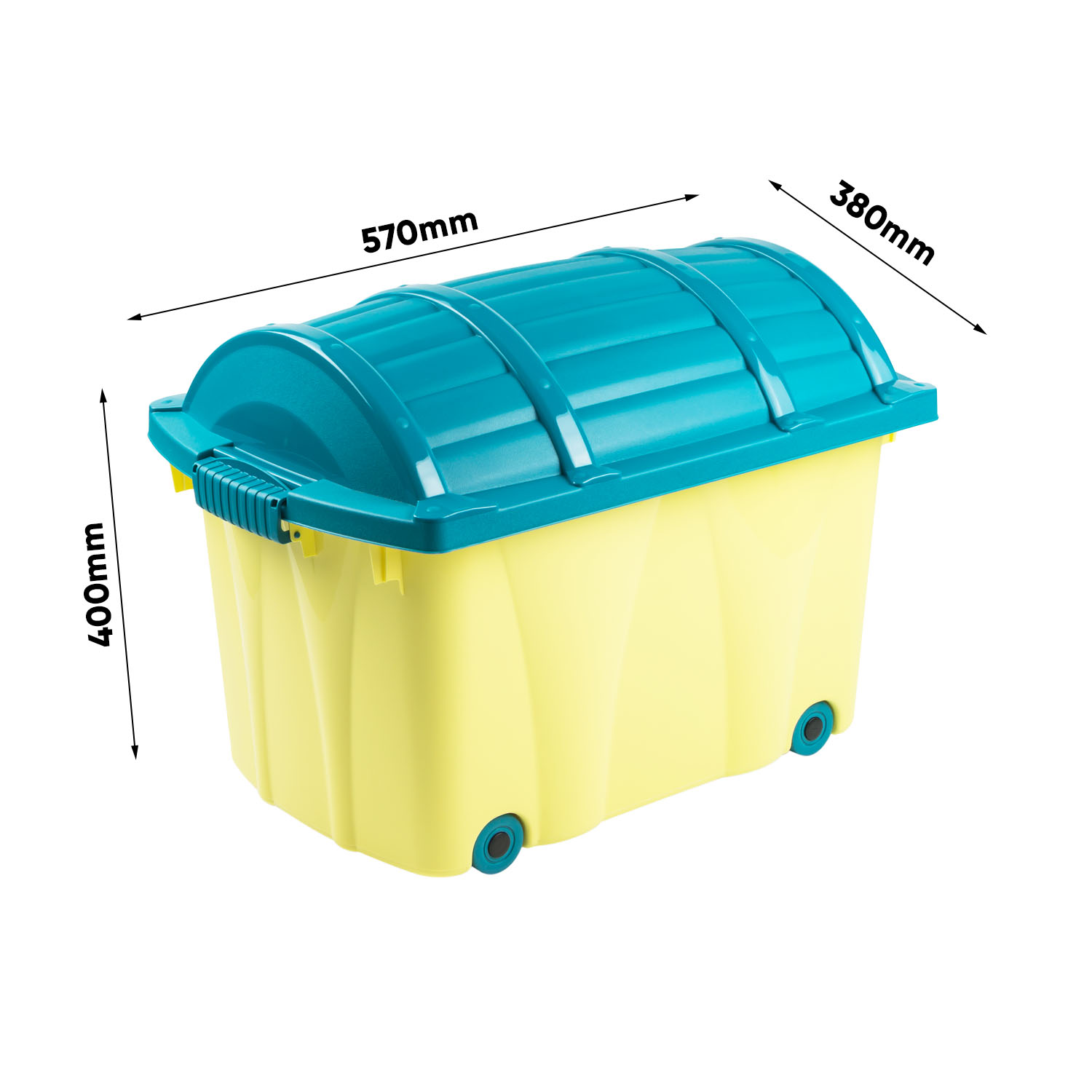 Piratenbox Korb Box mit rollen 49L Kiste Korb Aufbewahrungskorb Gelb | eBay