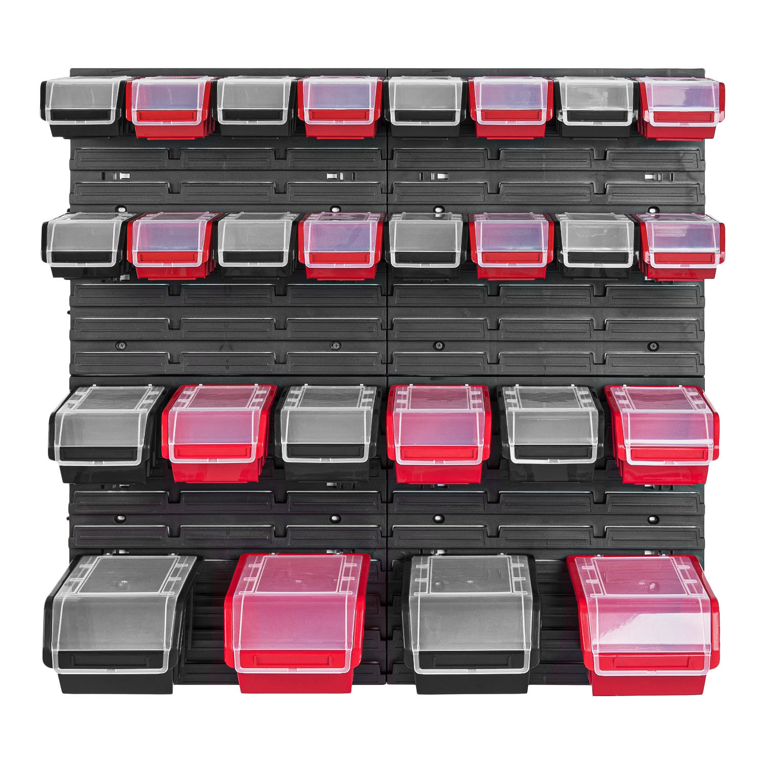 Stapelboxen Set 4 x Wandregal Lagersystem + 26 Boxen schwarz rot | eBay