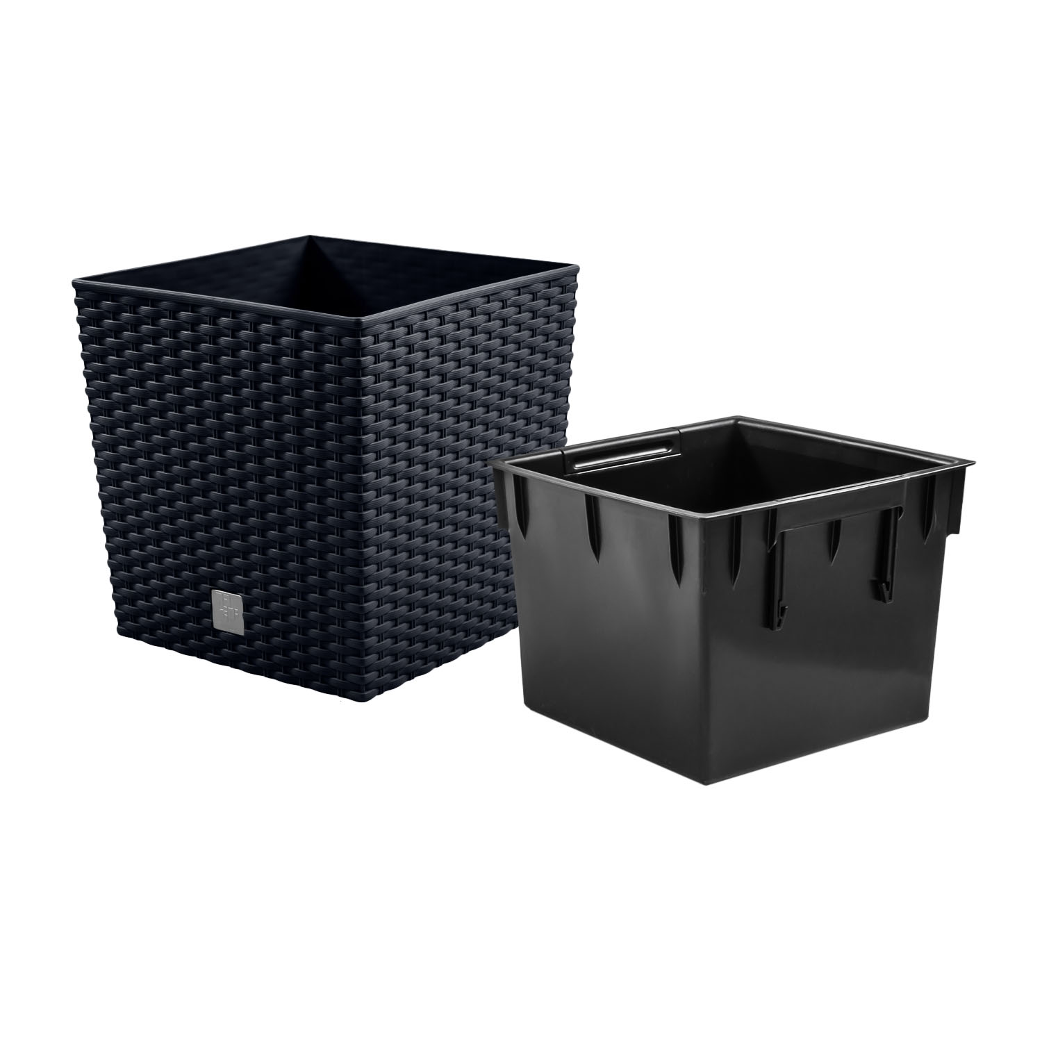 Einsatz Blumenkübel Rattan RATO LOW DRTS265L Anthrazit Blumentopf