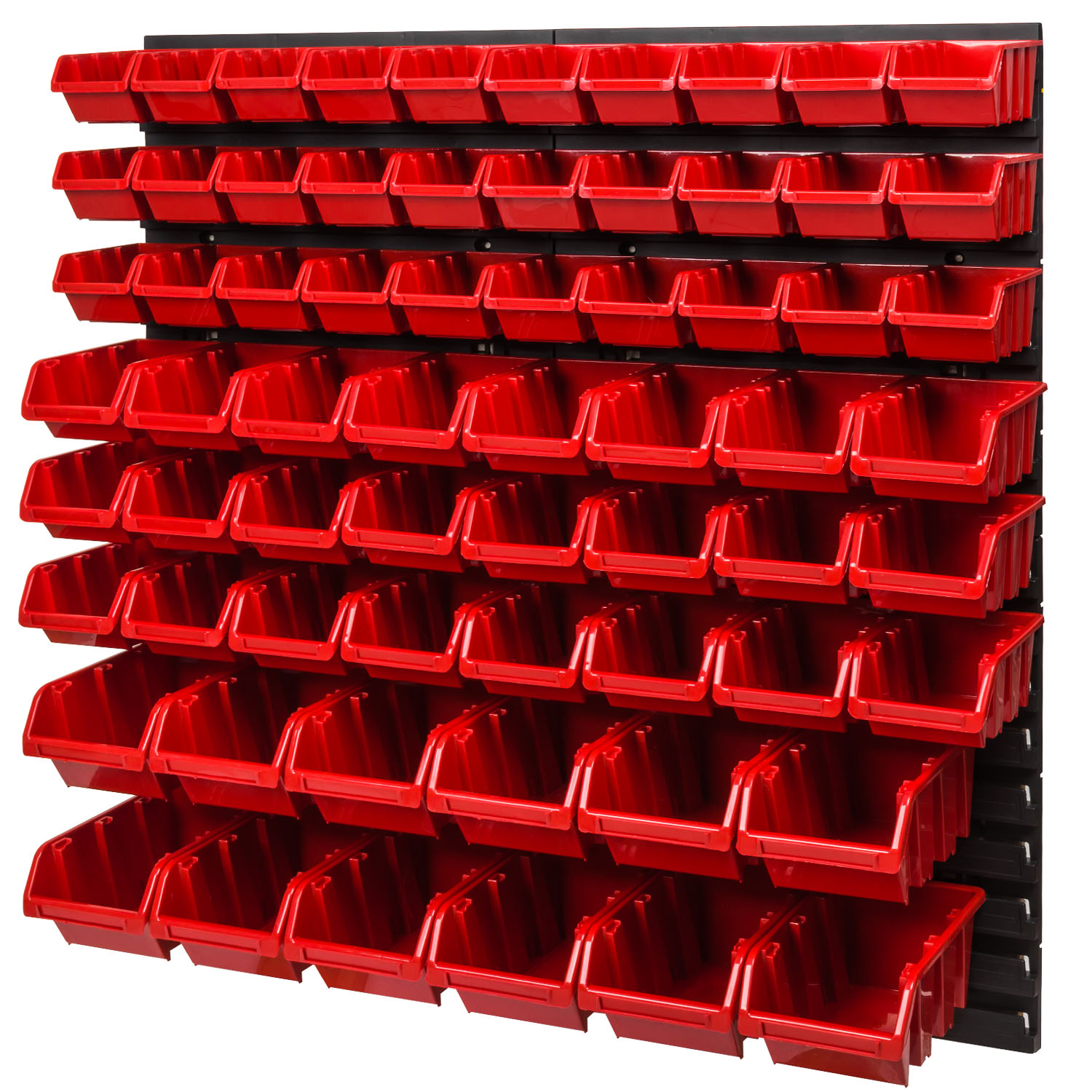 Stapelboxen Wandregal Box Sichtlagerkästen Schüttenregal Lagersystem 66 Boxen