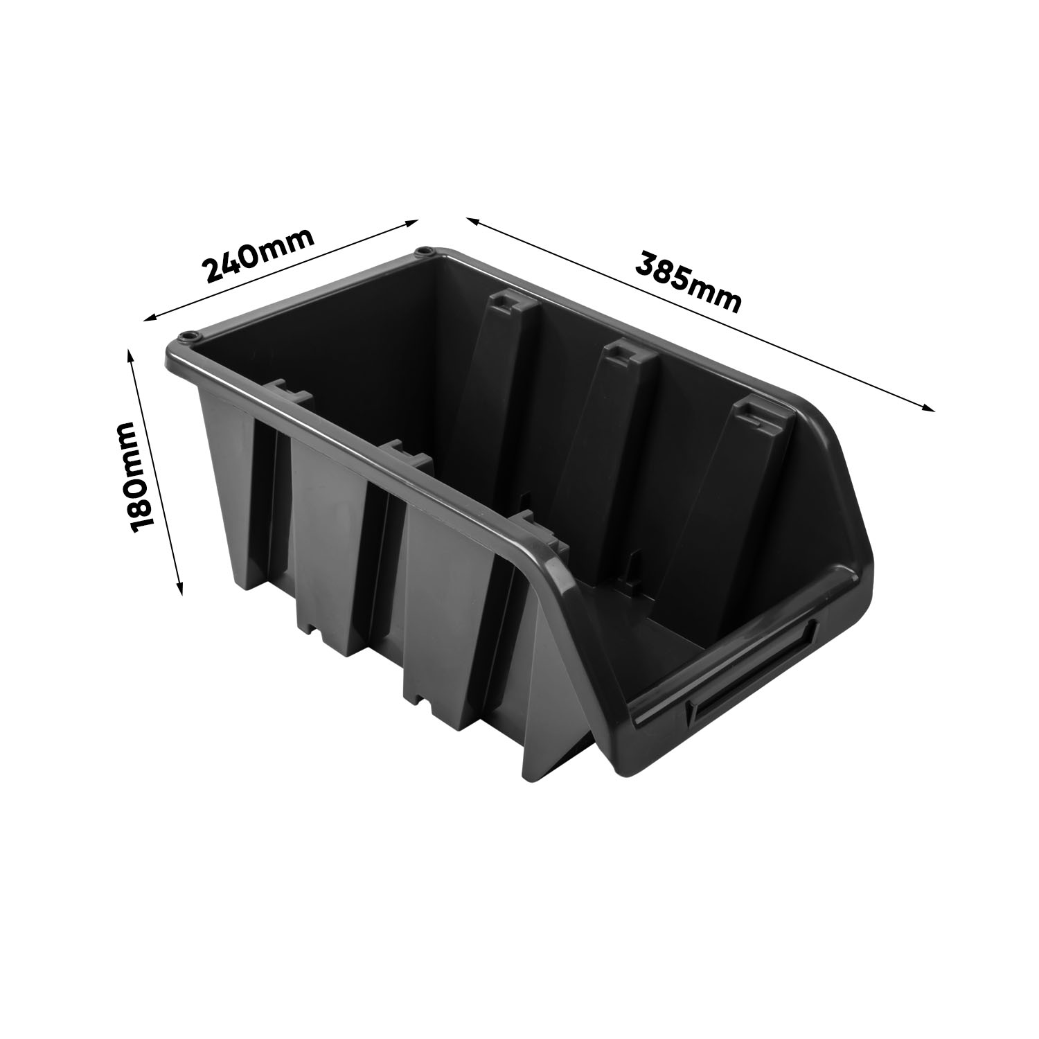 10x Caja Visualizable para Almacén Surtido de Almacenamiento Apilable