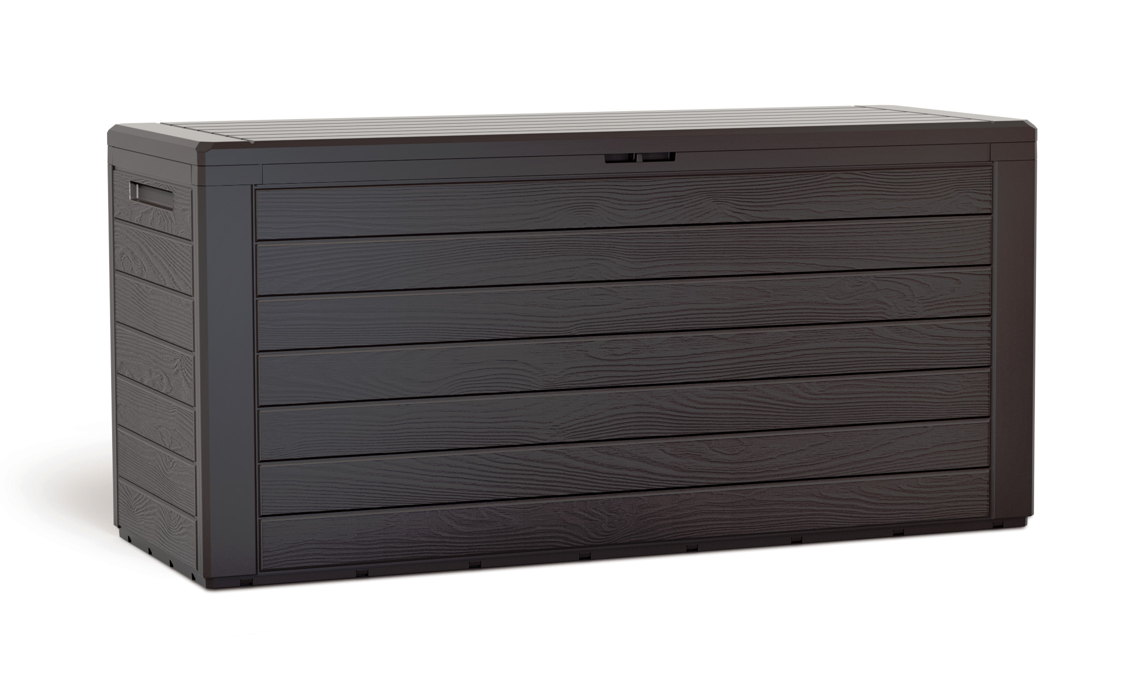 Gartenbox Aufbewahrungsbox WOODEBOX aus Kunststoff V-280L anthrazit mit