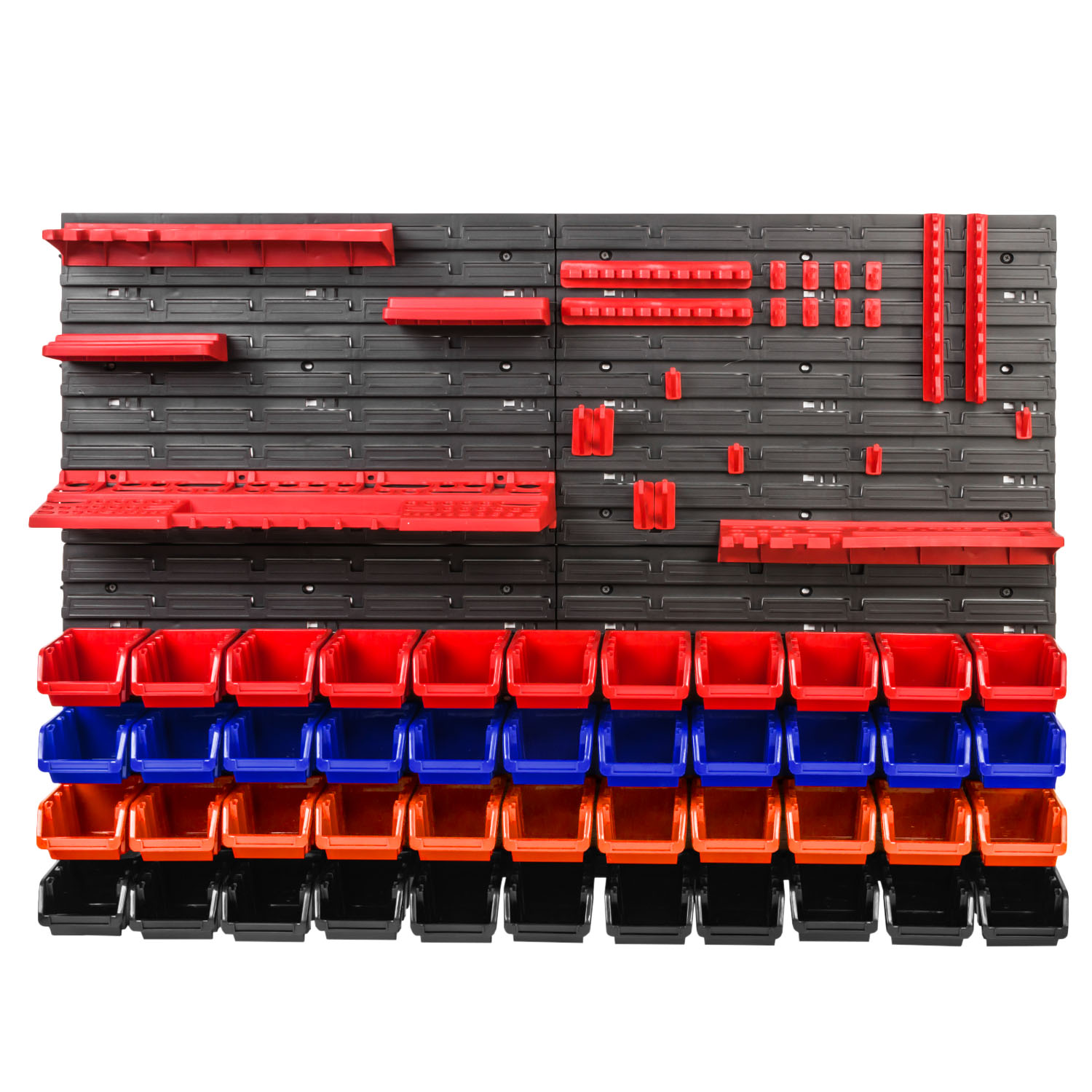 Stapelboxen Set 4x Wandregal Lagersystem 44 Boxen Halterungen 1152 x