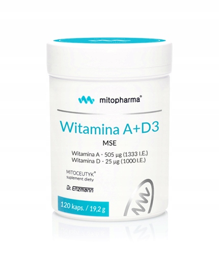 WITAMINA A 1333 IU + D3 2000 IU Dr Enzmann 120 Kap