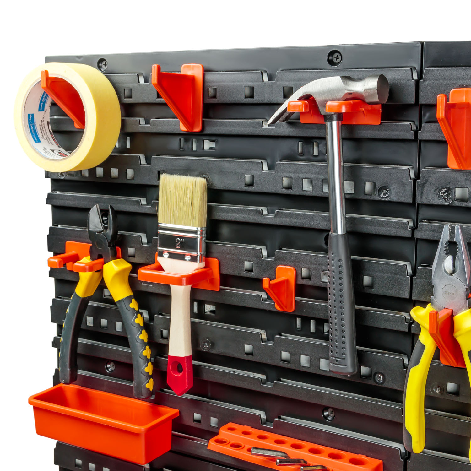 Werkzeugwand Werkzeug Kunststoff schwarz Werkzeughalter 1190 x 775 mm