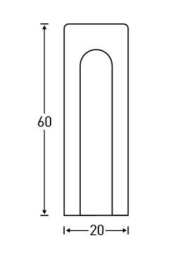 ALUMINIOWA OSŁONKA NA ZAWIASY DO DRZWI 20MM
