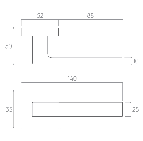 KLAMKA DRZWIOWA PREMIUM FOCUS Q CHROM POŁYSK