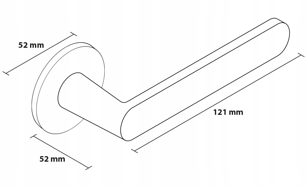 KLAMKA DRZWIOWA LUNA SLIM CHROM SZCZOTKOWANY MAT