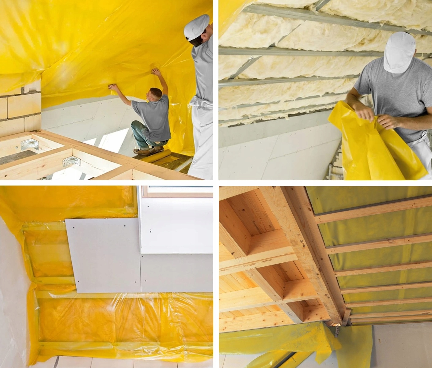 FOLIA PAROIZOLACYJNA 0,2mm BUDOWLANA OCHRONNA ŻÓŁTA 60m2 ATEST