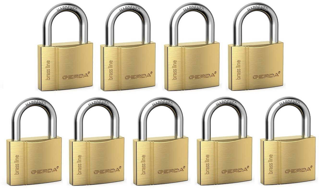 GERDA BRASS LINE 9 KŁÓDKI SYSTEM JEDNEGO KLUCZA 60