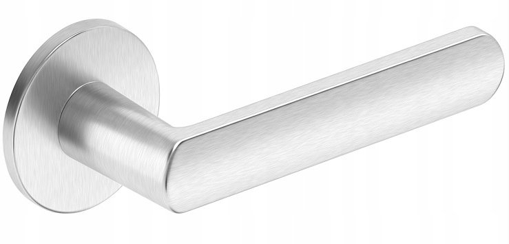 KLAMKA DRZWIOWA LUNA SLIM CHROM SZCZOTKOWANY MAT