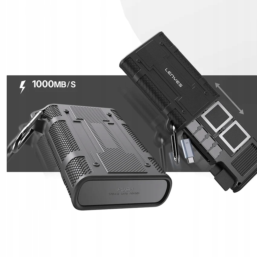 Czytnik kart LENYES LCR01 USB-C 10Gbps CFexpress A/B TF etui IP54