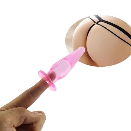 ŻELOWY KOREK ANALNY MAŁY NA PALUSZEK MINI PLUG