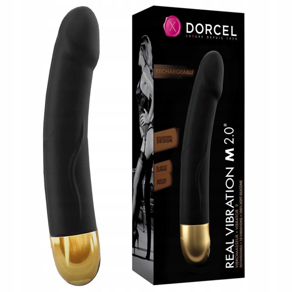 DORCEL WIBRATOR SEX MASAŻER LUKSUSOWY BLACK / GOLD