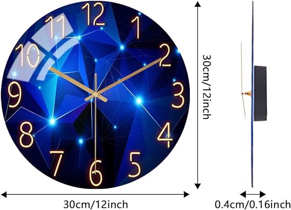 Zegar ścienny galaxy 30 cm szkło hartowane